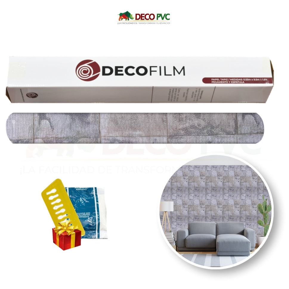 Papel Tapiz Mármol - DECOFILM® / 1 rollo / 0.53*9.5mGris