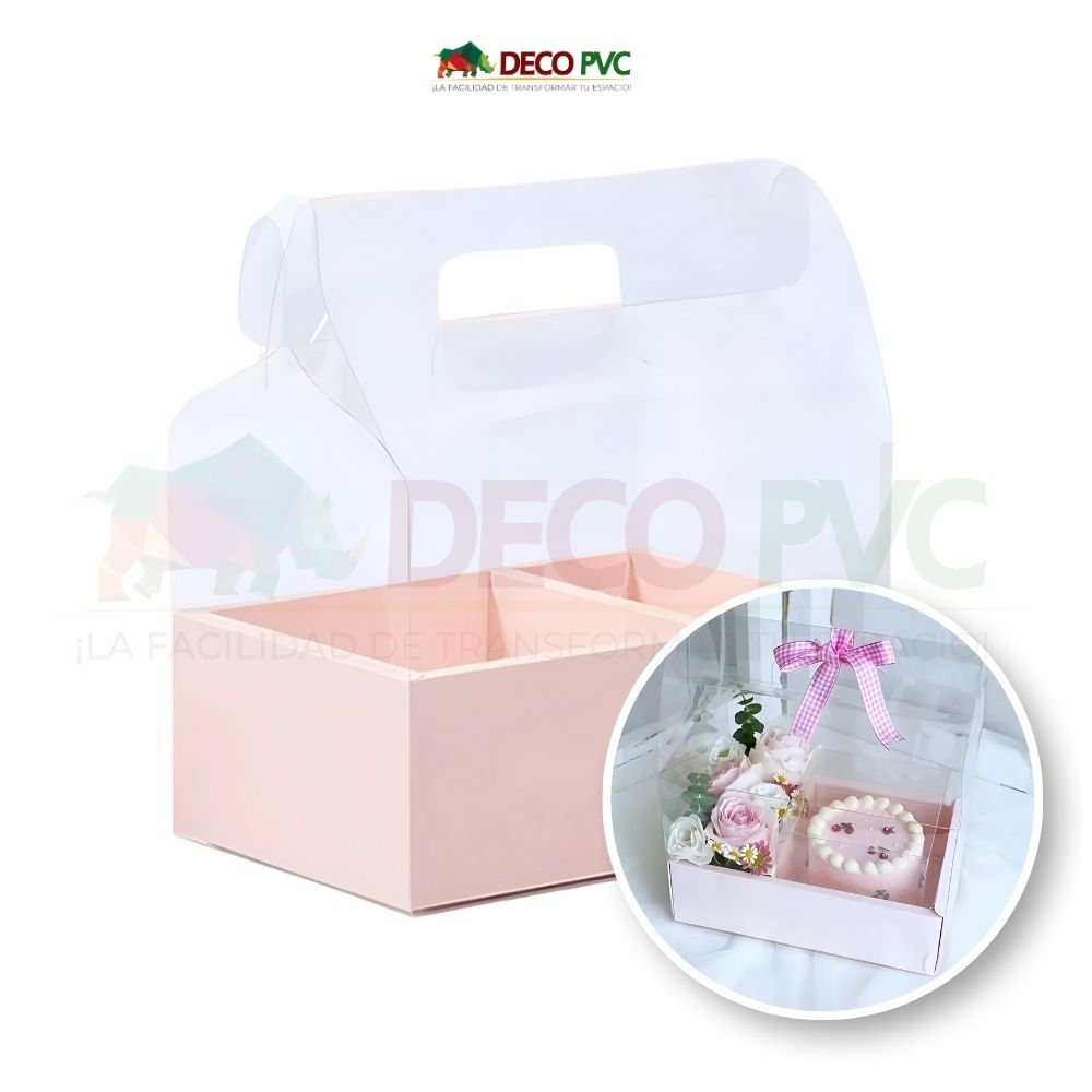 Set de cajas para pastel transparente / 5pzas