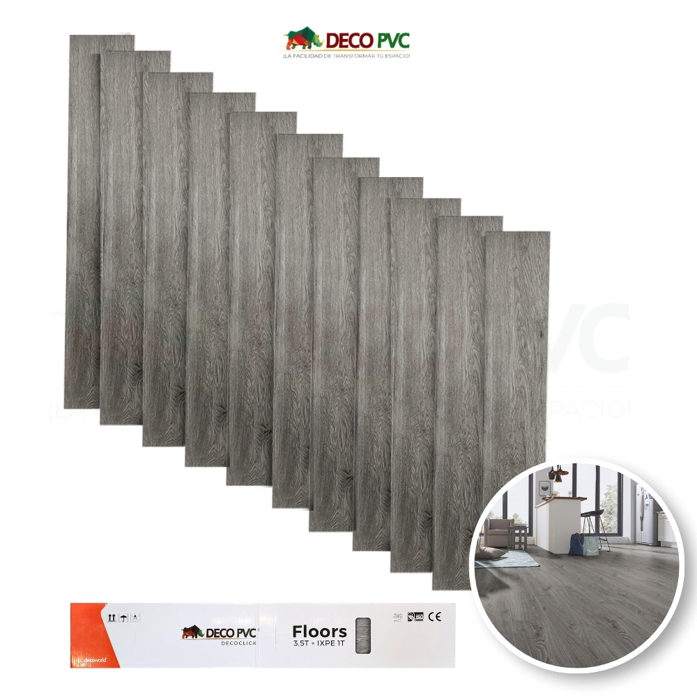 Piso SPC Decoclick / 11pzas / 18.3*122cm
