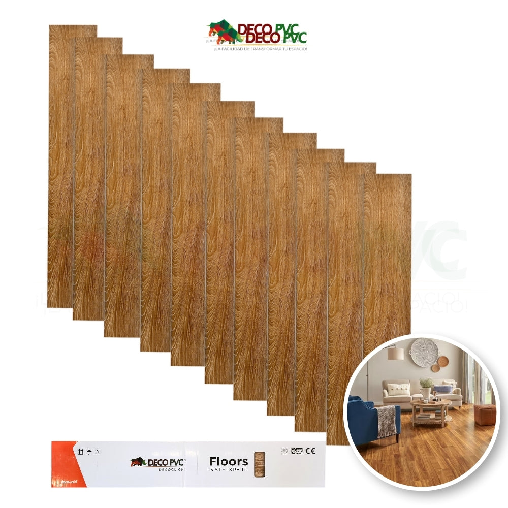 Piso SPC Decoclick / 11pzas / 18.3*122cm