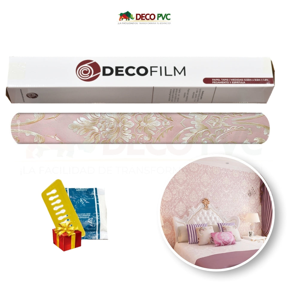 Papel Tapiz Joya - DECOFILM® / 1 rollo / 0.53*9.5mJOYA ROSA