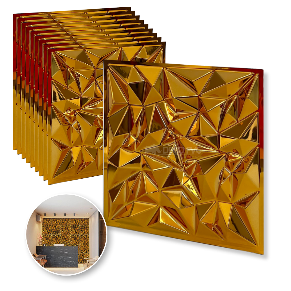 PANEL 3D- Zafiro cromo S100 / 10pzas / 50*50cm