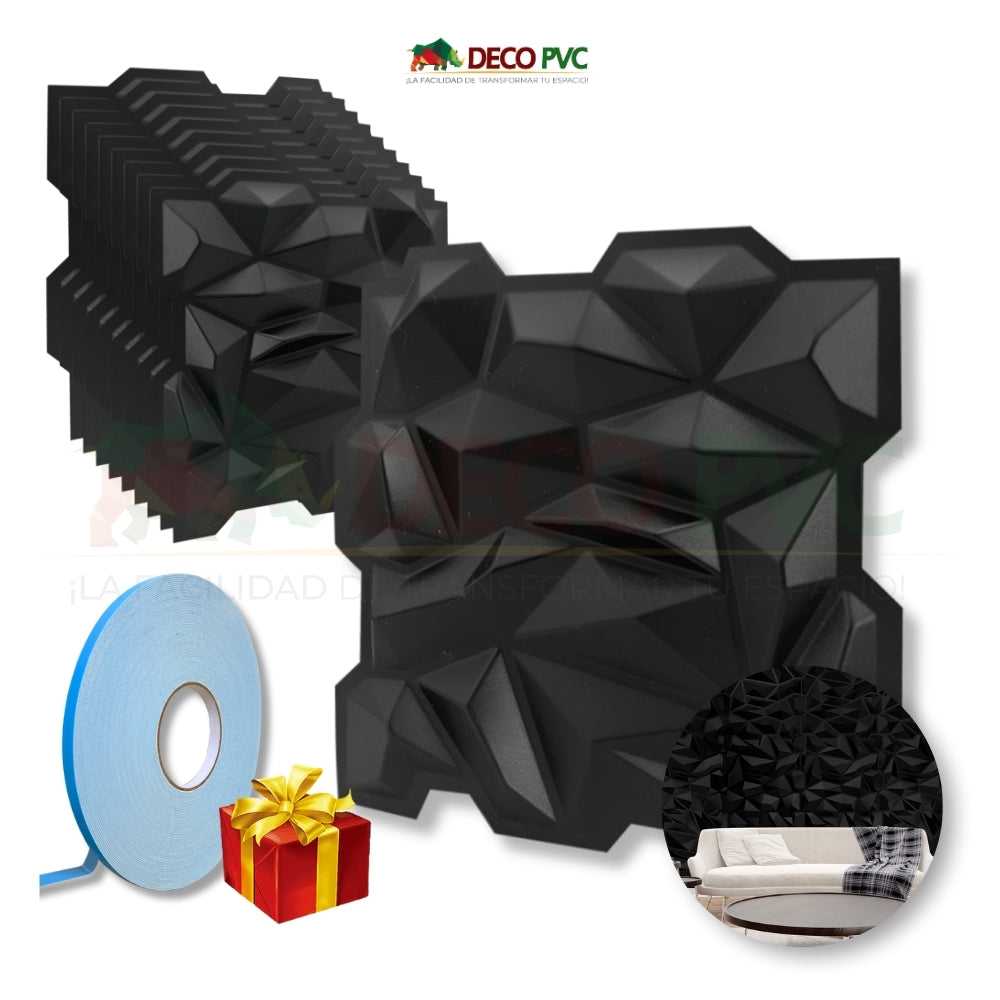 PANEL 3D Profesional - X1203 CRISTAL / 10pzas / 50*50cm