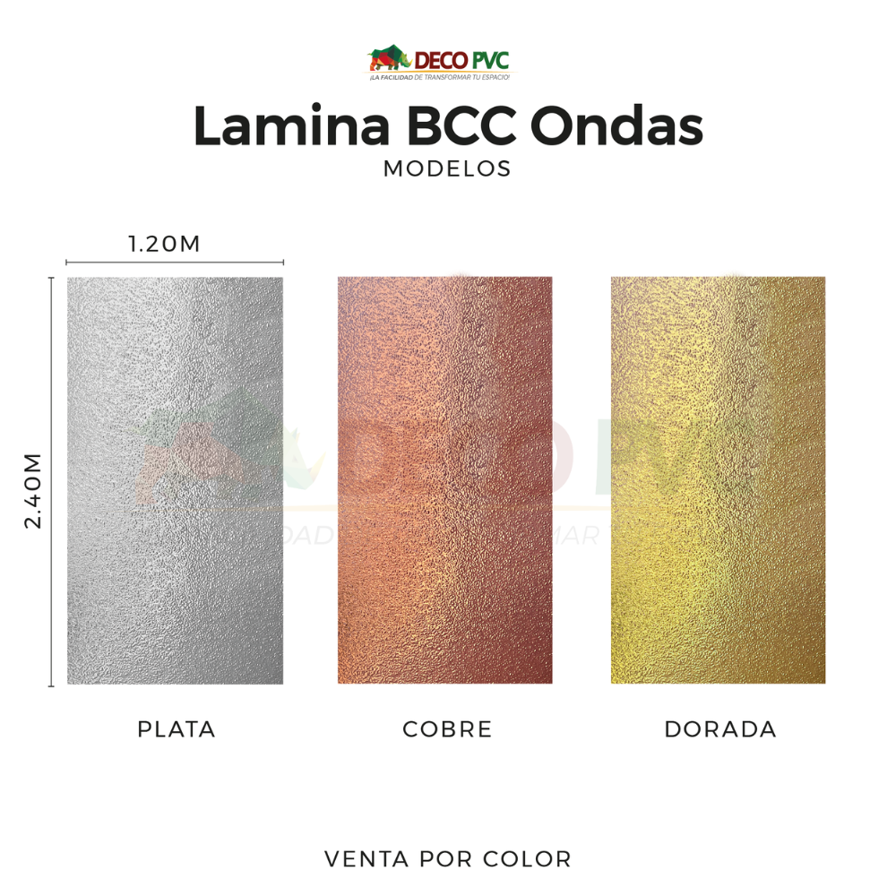 Lámina BCC Dorada Ondas (5mm) - A0603J