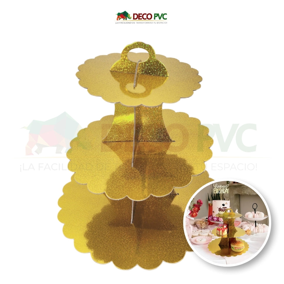 Soporte para CupcakeDorado