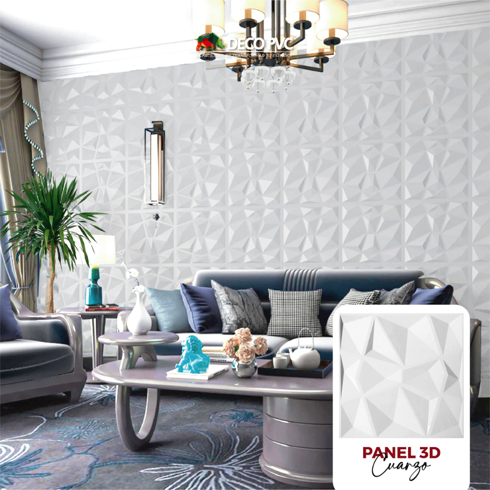PANEL 3D -Cuarzo S050 / 10pzas / 50*50cm