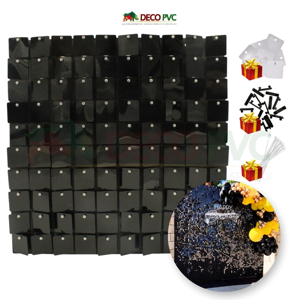 PANEL 4D Plus / 30pzas / 30*30cmCarbón