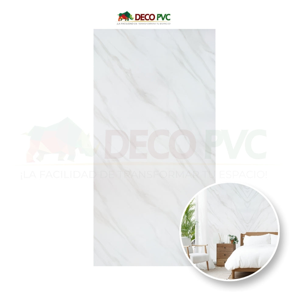 Lámina Decorativa PVC - Classic White Mármol (3mm) / 1.22*2.44m