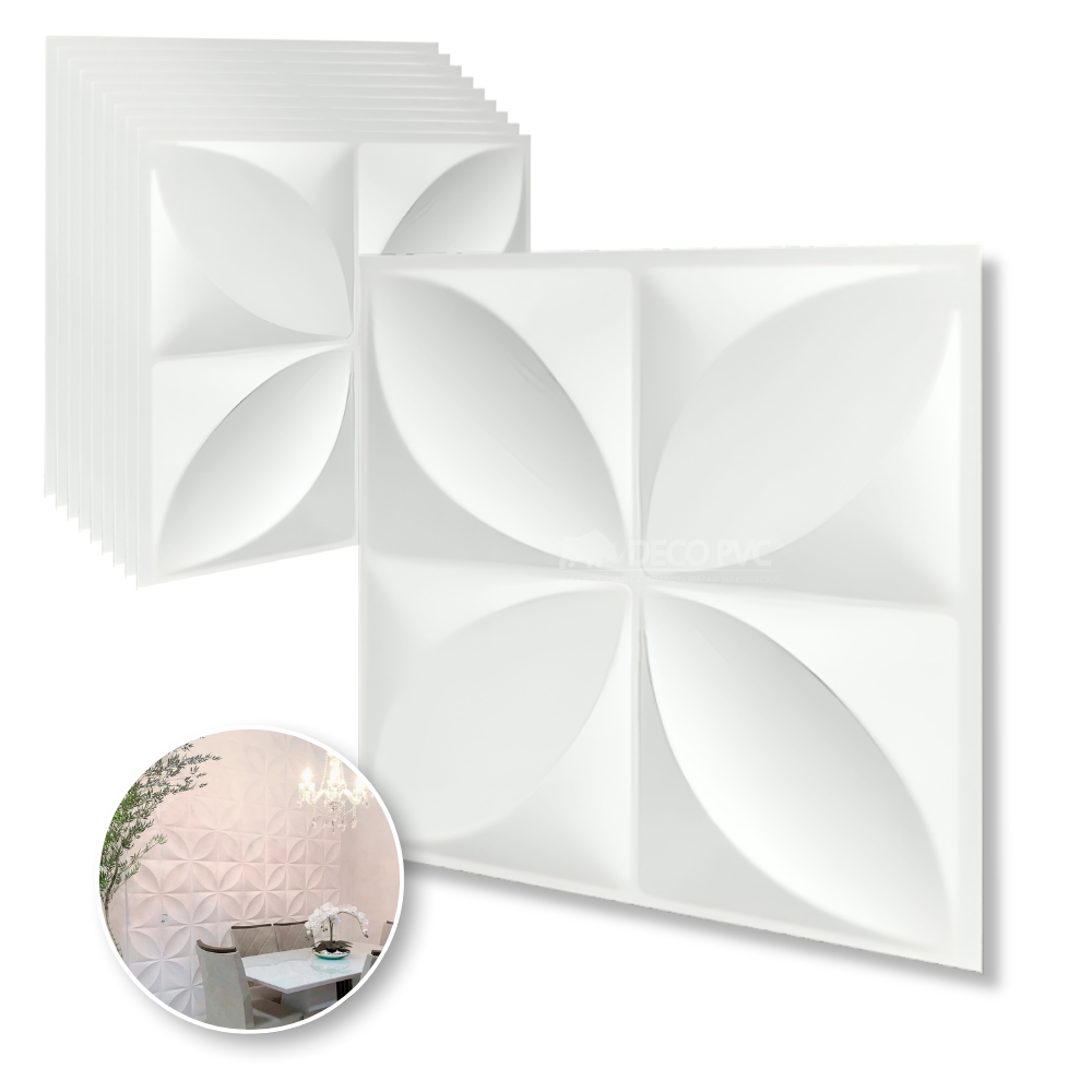 PANEL 3D - TRÉBOL S008 / 10pzas / 50*50cm