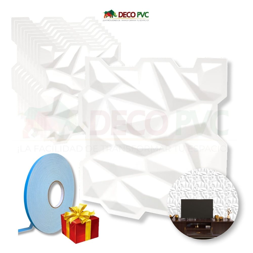 PANEL 3D Profesional - X1203 CRISTAL / 10pzas / 50*50cm