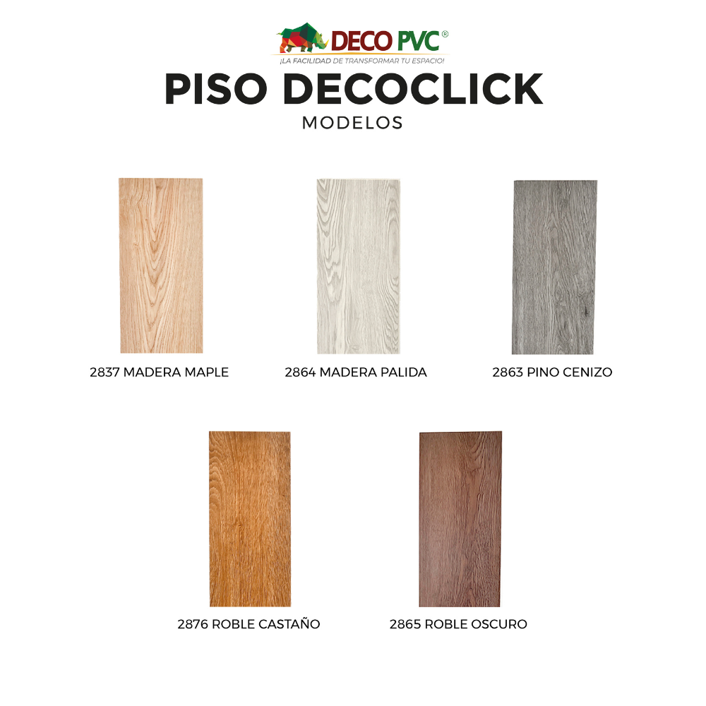Piso SPC Decoclick / 11pzas / 18.3*122cm