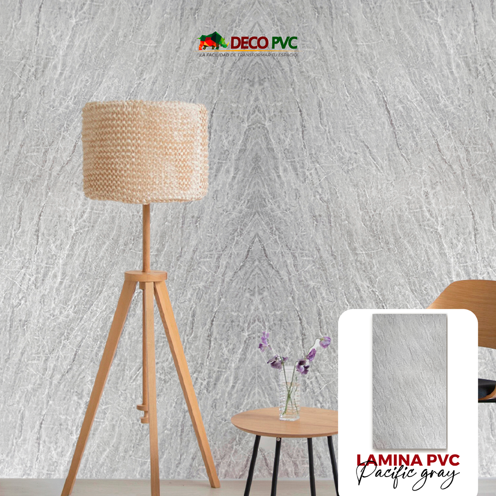 Lámina Decorativa PVC - Pacific Gray Mármol (3mm) / 1.22*2.44m