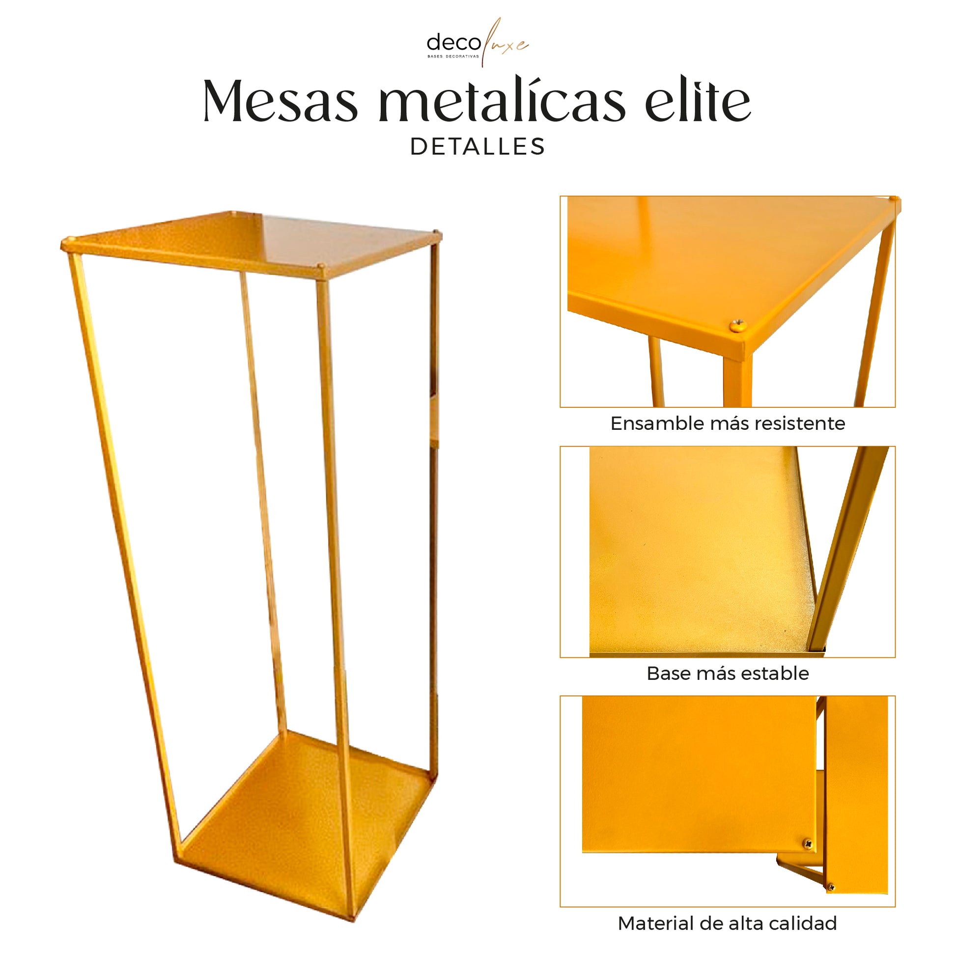 Set de 3 Mesas Metálicas Elite - Decoluxe
