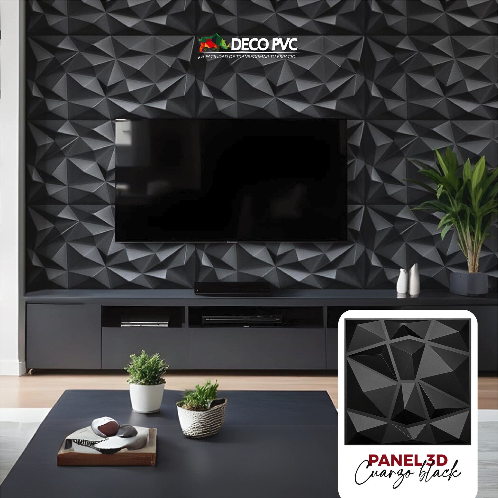 PANEL 3D -Cuarzo S050 / 10pzas / 50*50cm