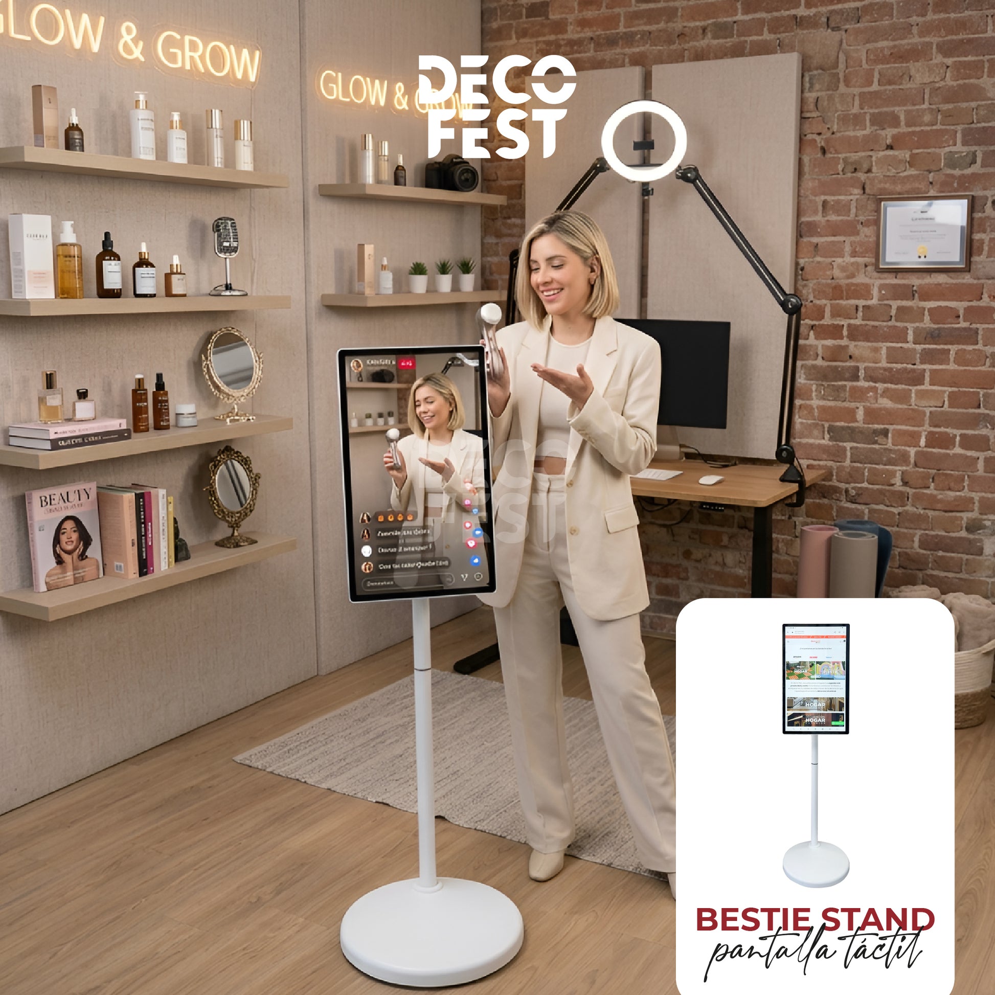 Bestie Stand - Pantalla Táctil 24” con Base