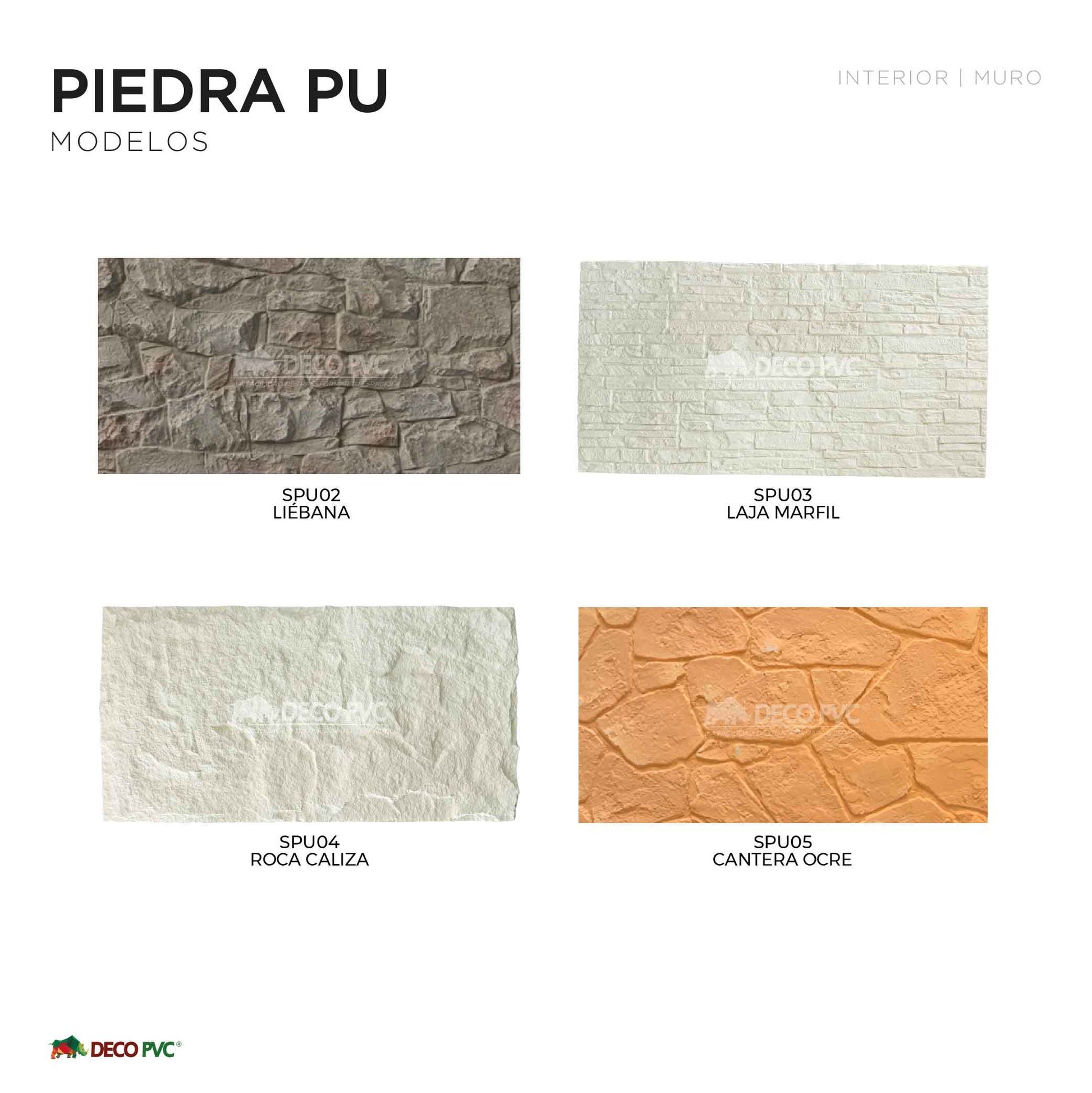 Piedra PU / 4pzas / 120*60cm