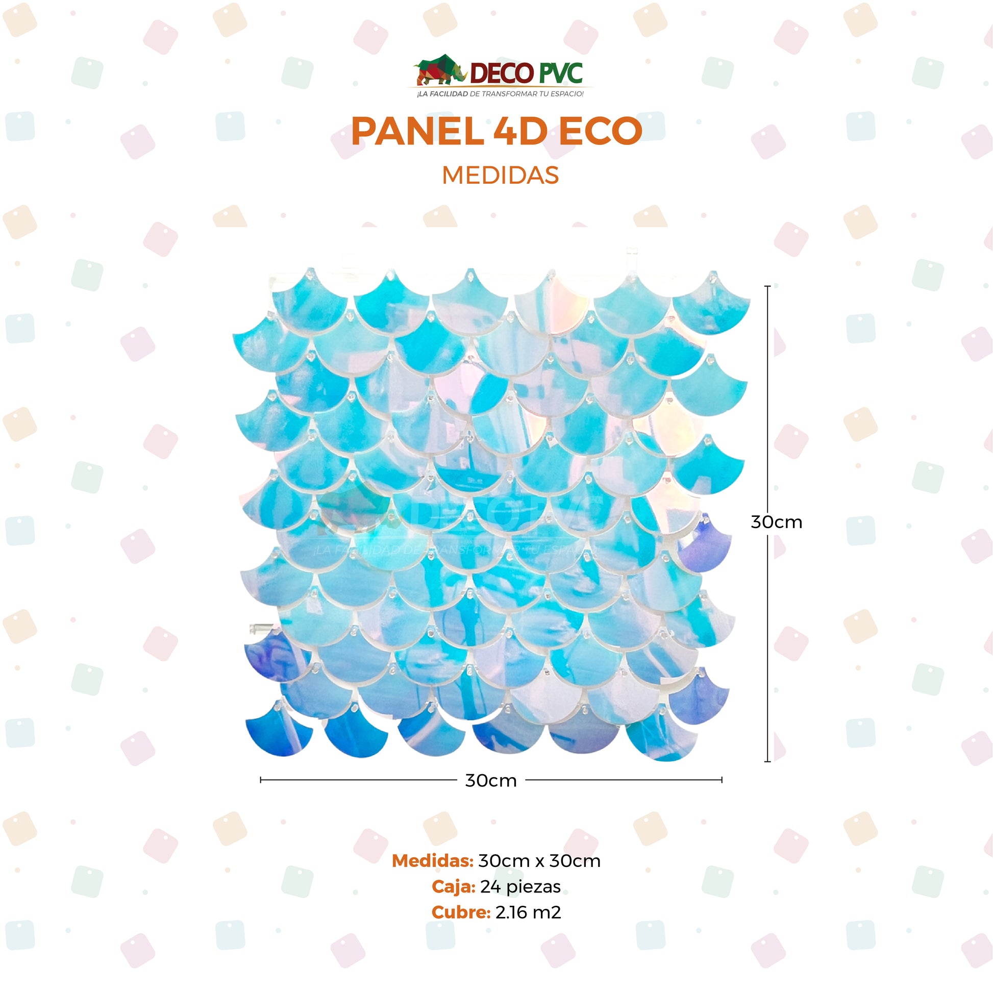 Panel 4D ECO Clásico / 24pzas / 30*30cm