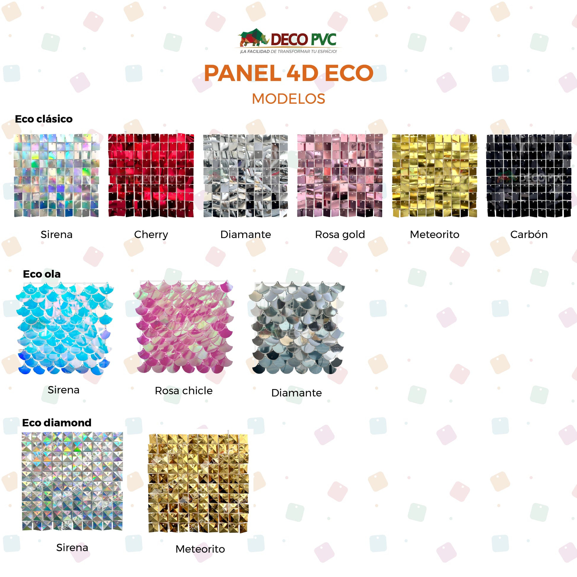 Panel 4D ECO Clásico / 24pzas / 30*30cm
