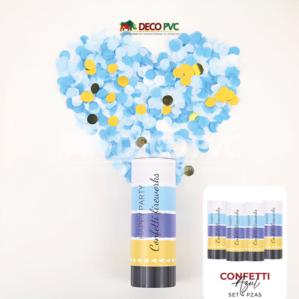 Cañon de confettiAzul