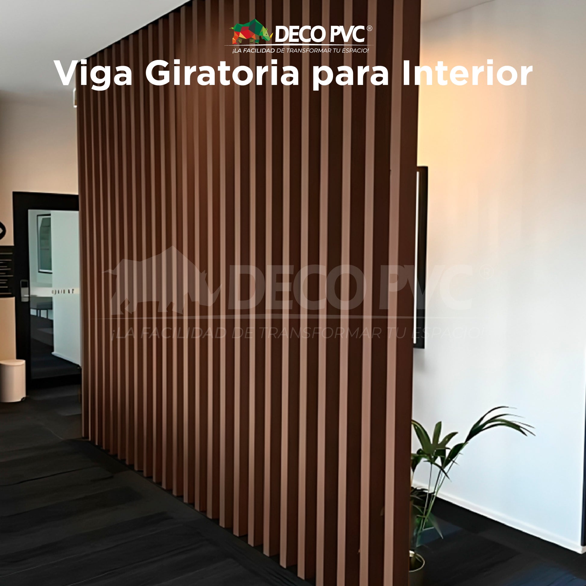 Par de Perfiles Metálicos Giratorios para Vigas Decorativas