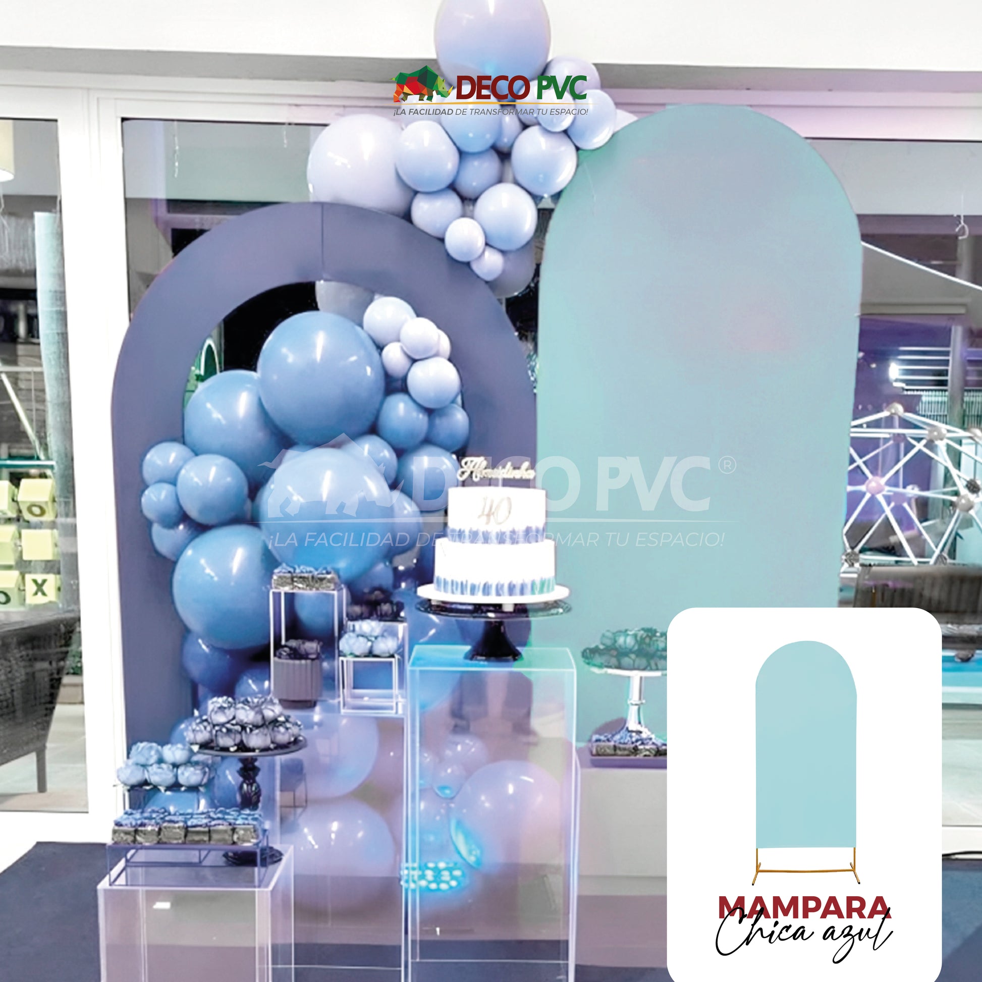 Dúo Mamparas Decorativas Azul