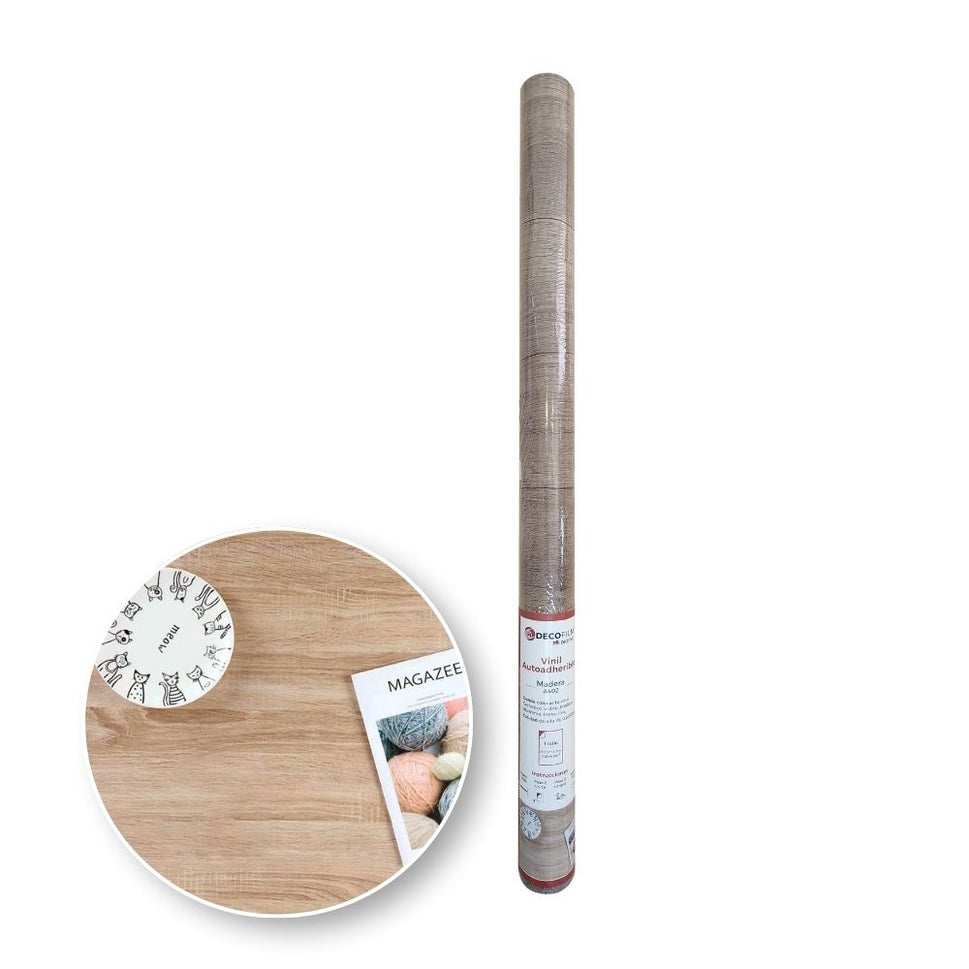 Vinil Autoadherible Madera en rollo (0.60x5m) - DECOFILM®A402