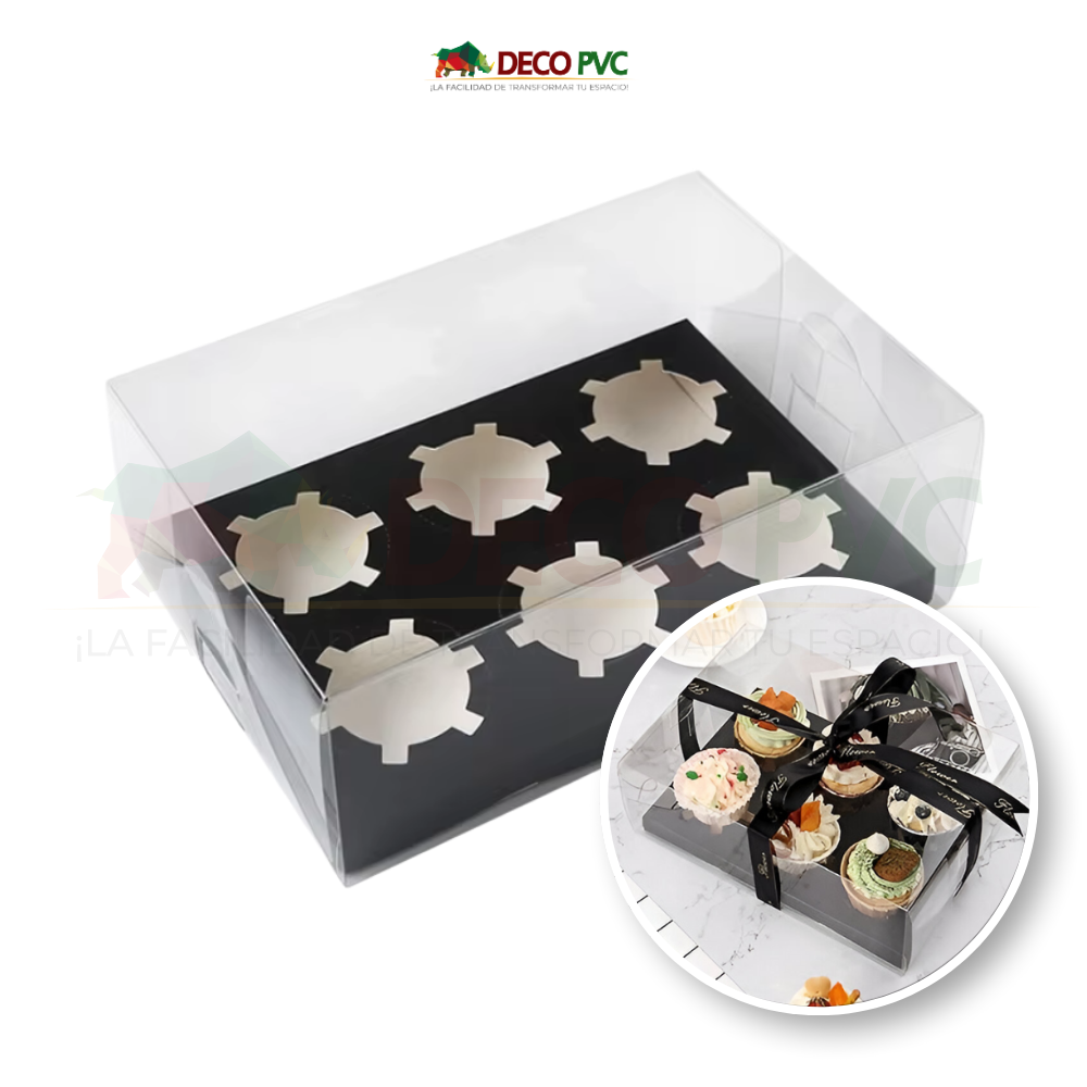 Set de cajas para cupcake transparente / 5pzas