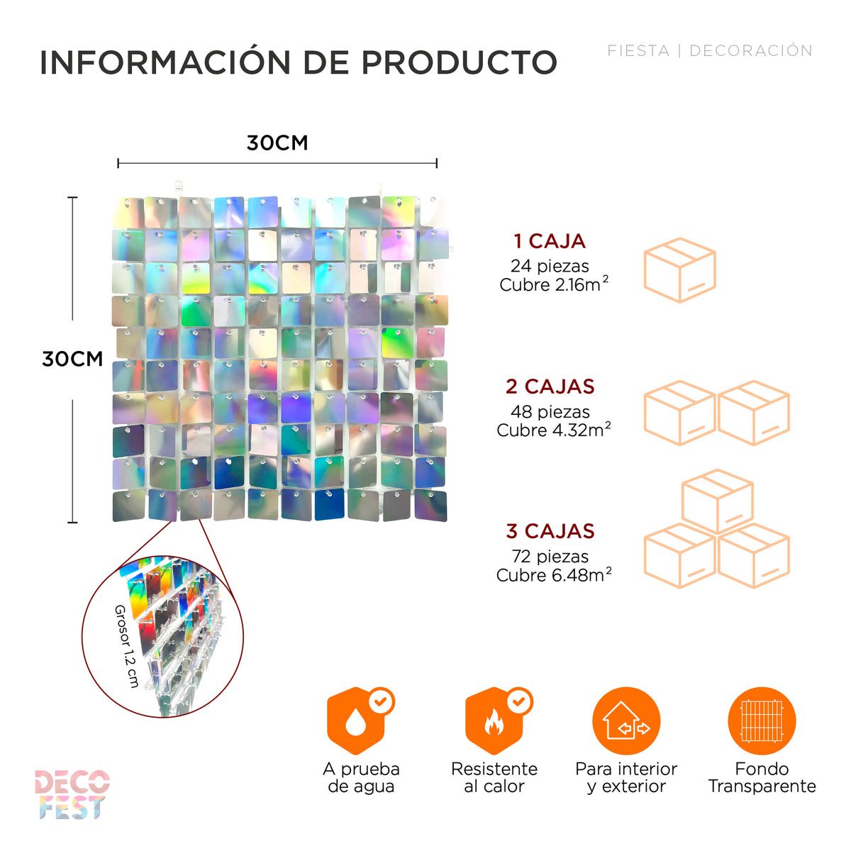 Panel 4D ECO Clásico / 24pzas / 30*30cm