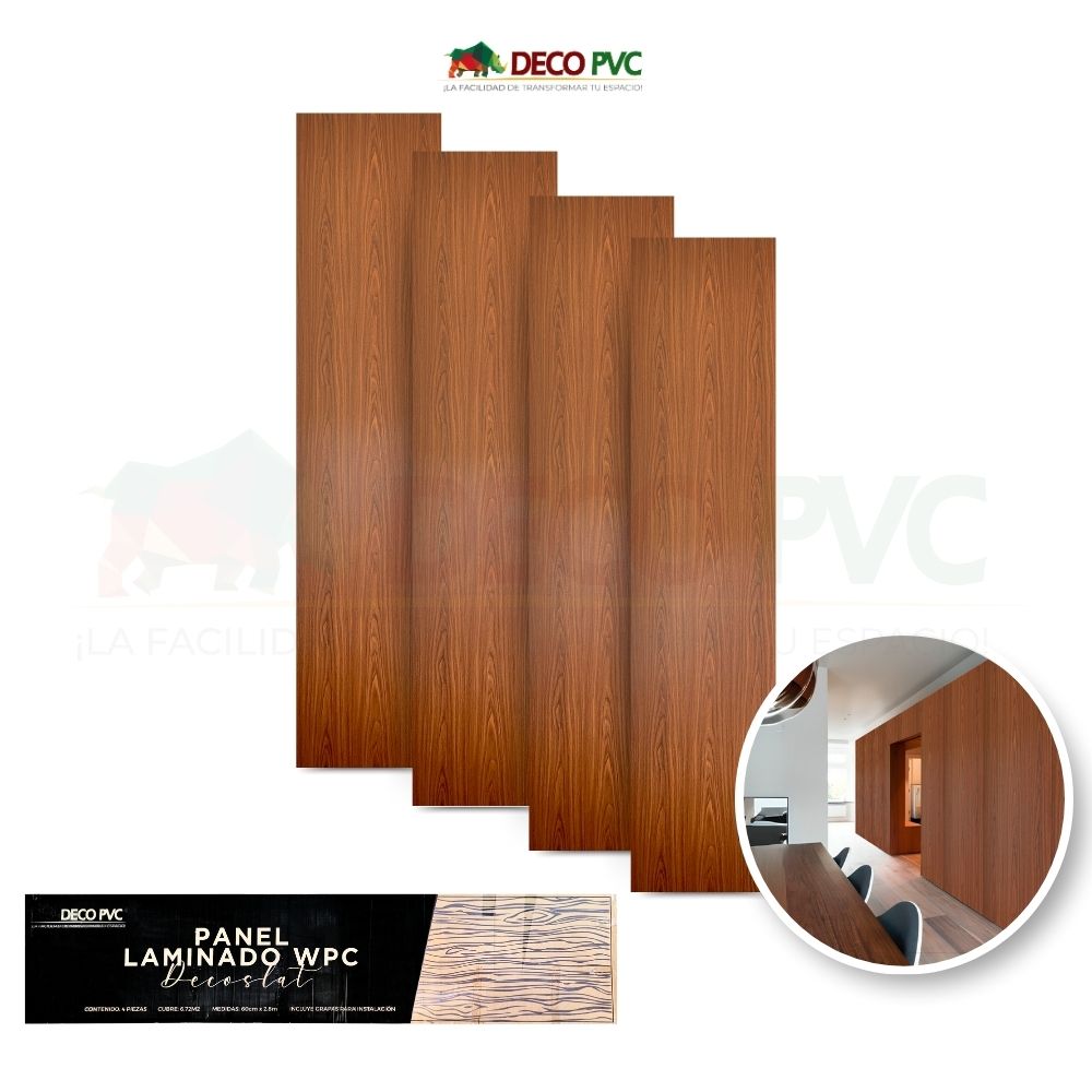 Panel Laminado WPC / 4pzas / 60*280cm