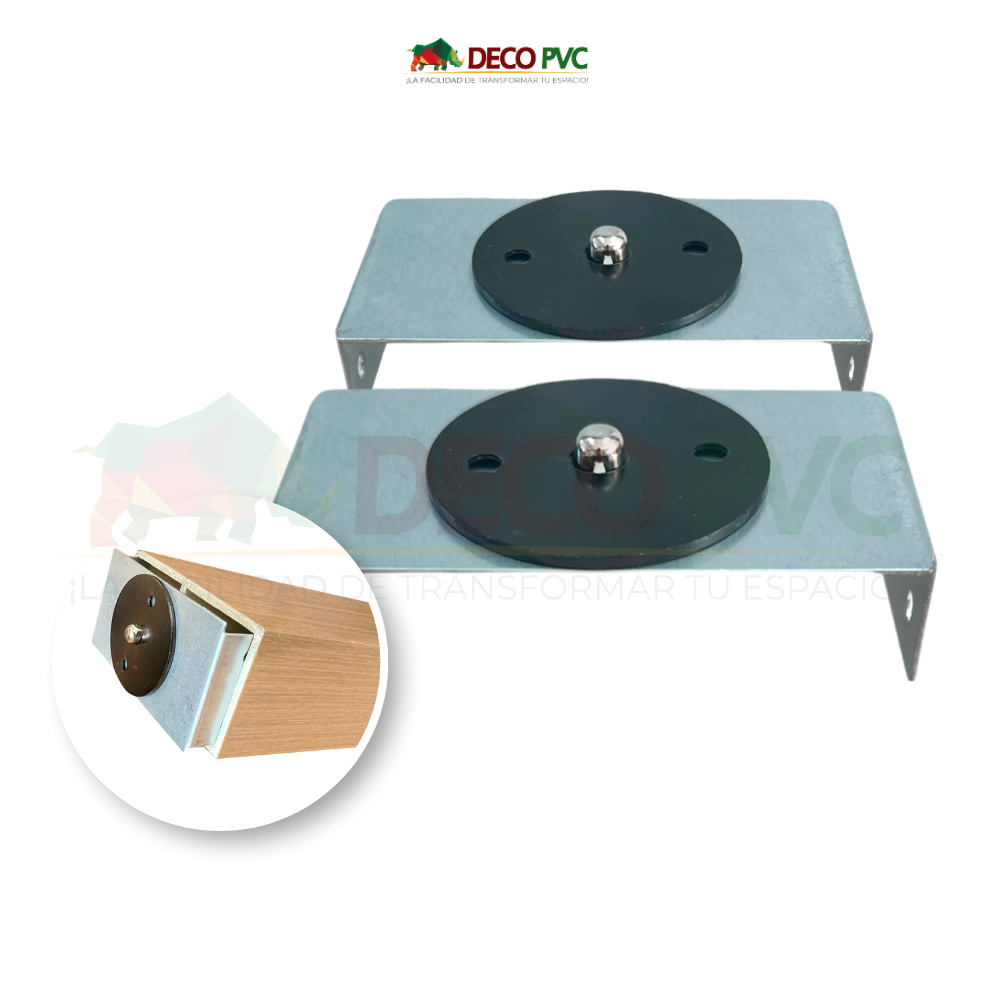 Par de Perfiles Metálicos Giratorios para Vigas Decorativas