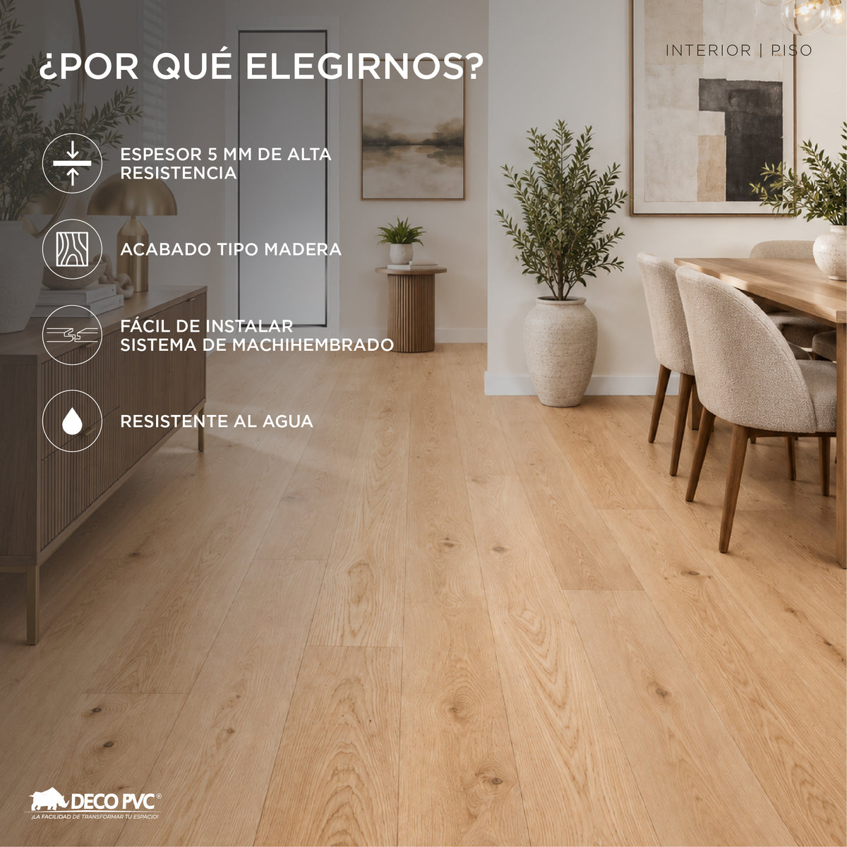 Piso SPC Decoclick / 11pzas / 18.3*122cm