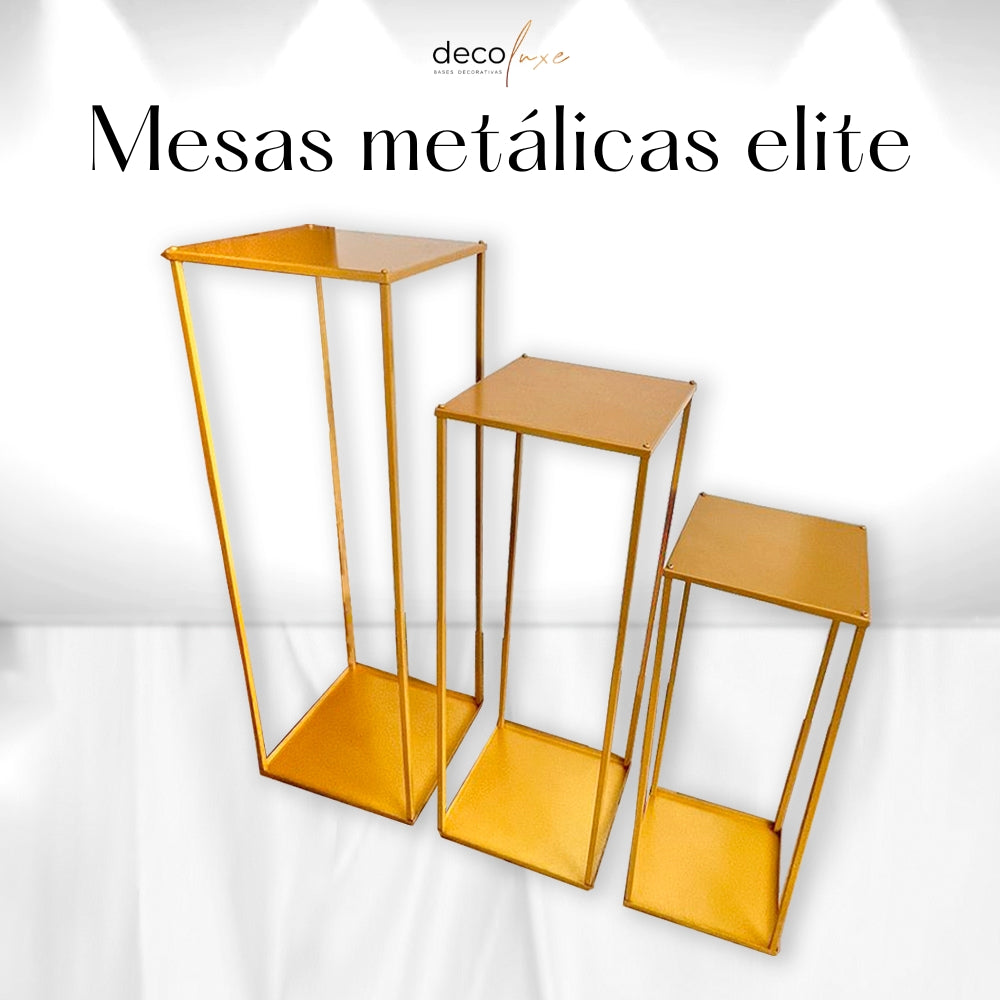 Set de 3 Mesas Metálicas Elite - Decoluxe
