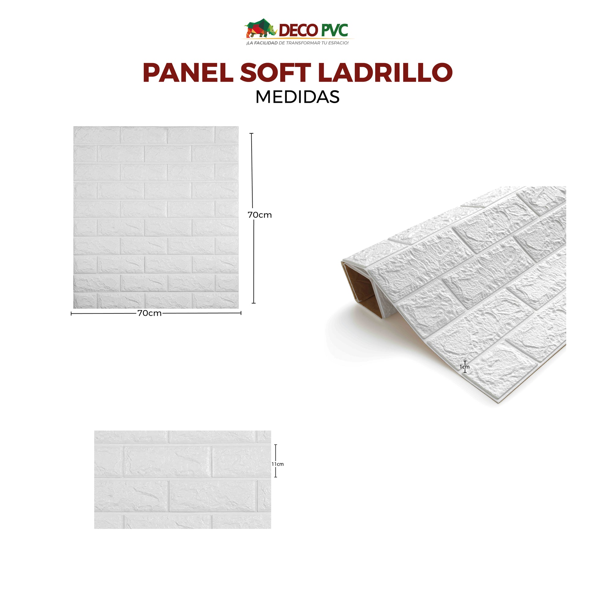 Panel Soft 3D Autoadherible / 10pzas / 70*77cm