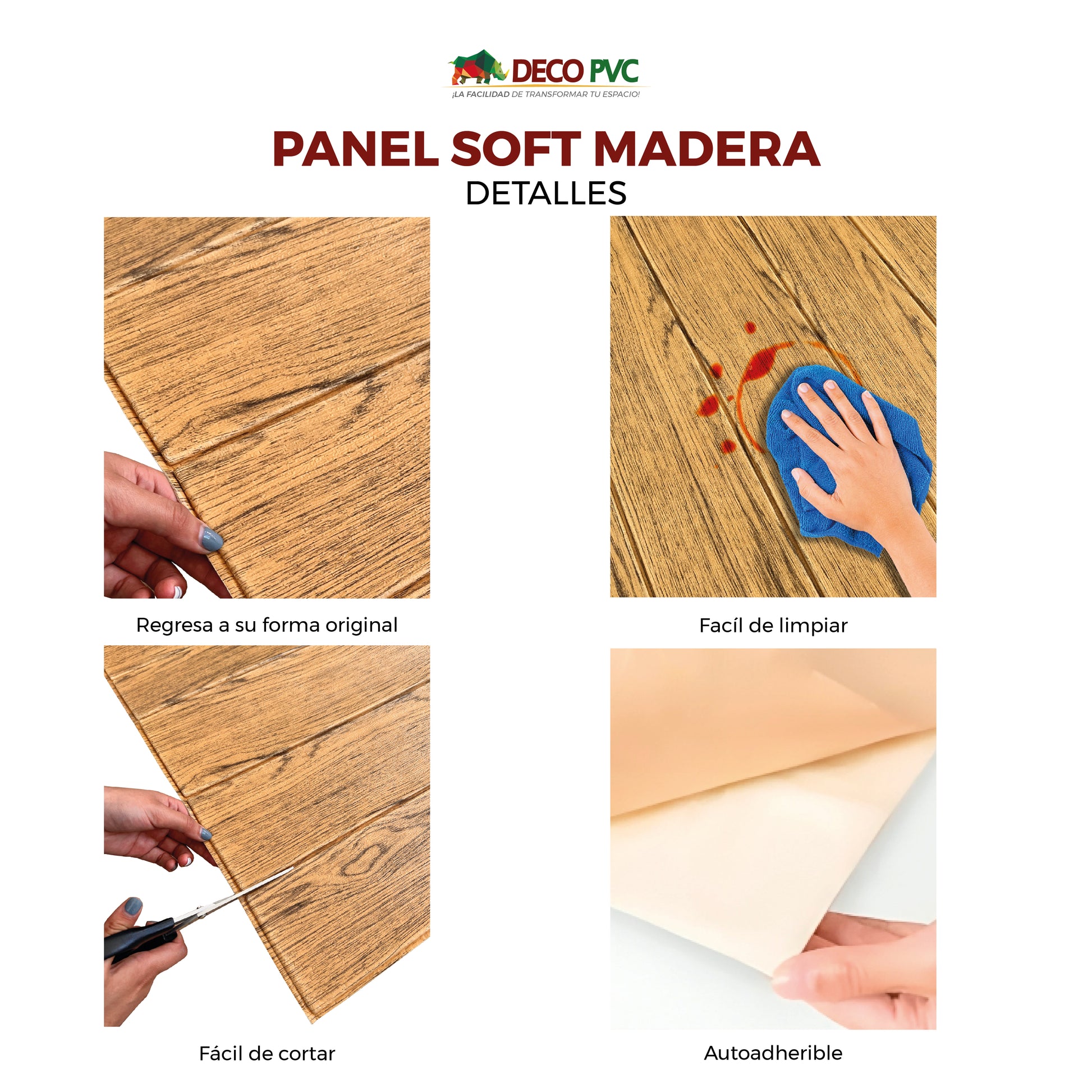 Panel Soft 3D Autoadherible / 10pzas / 70*77cm