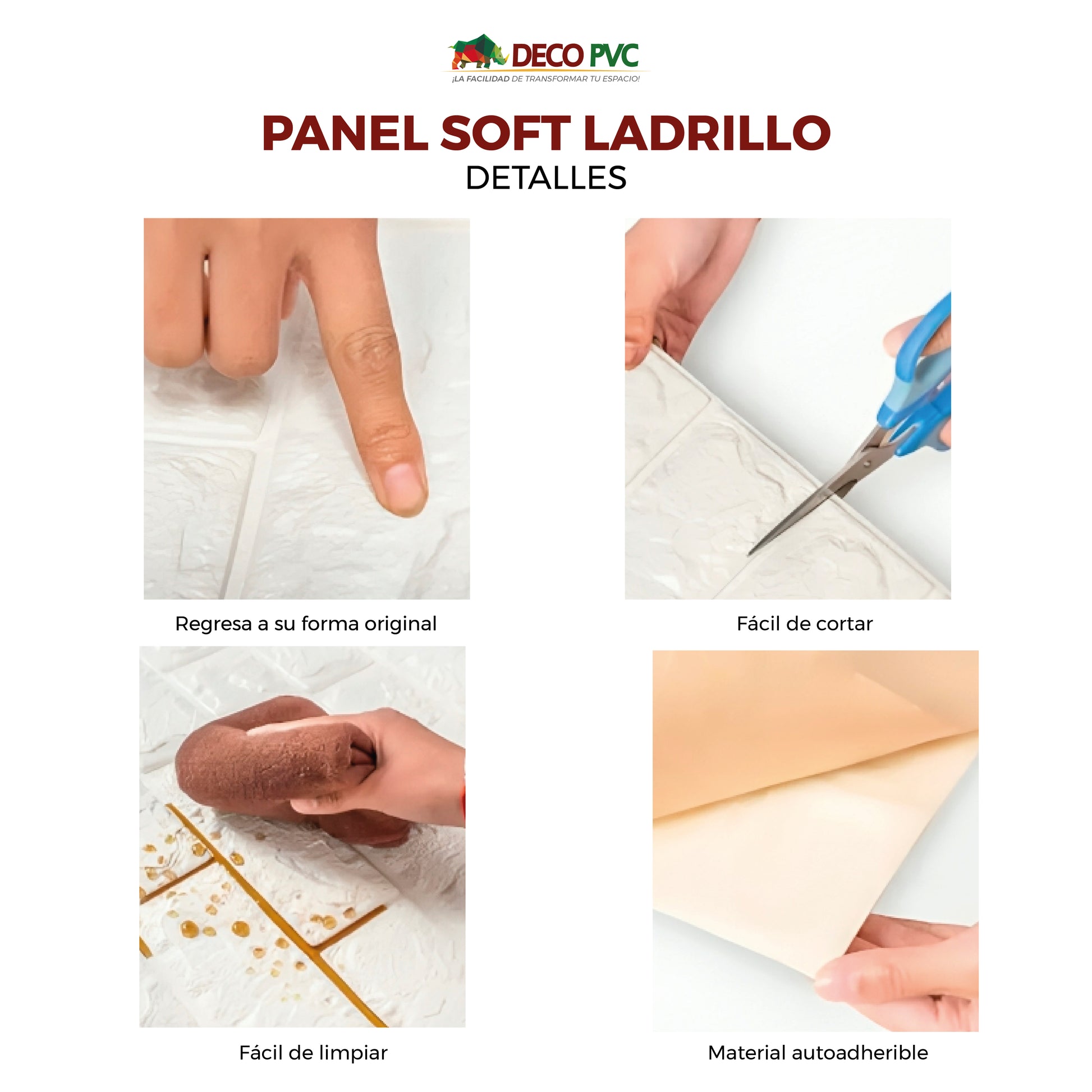 Panel Soft 3D Autoadherible / 10pzas / 70*77cm