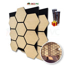 Lambrin Acústico Hexagonal / 2pzas / 62*76cmLH001 Eucalipto