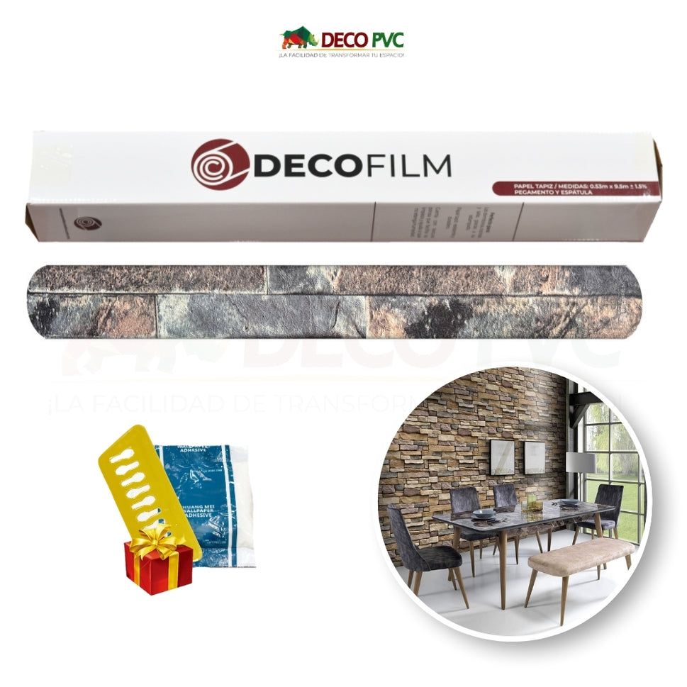 Papel Tapiz Cantera - DECOFILM® / 1 rollo / 0.53*9.5mCAFE