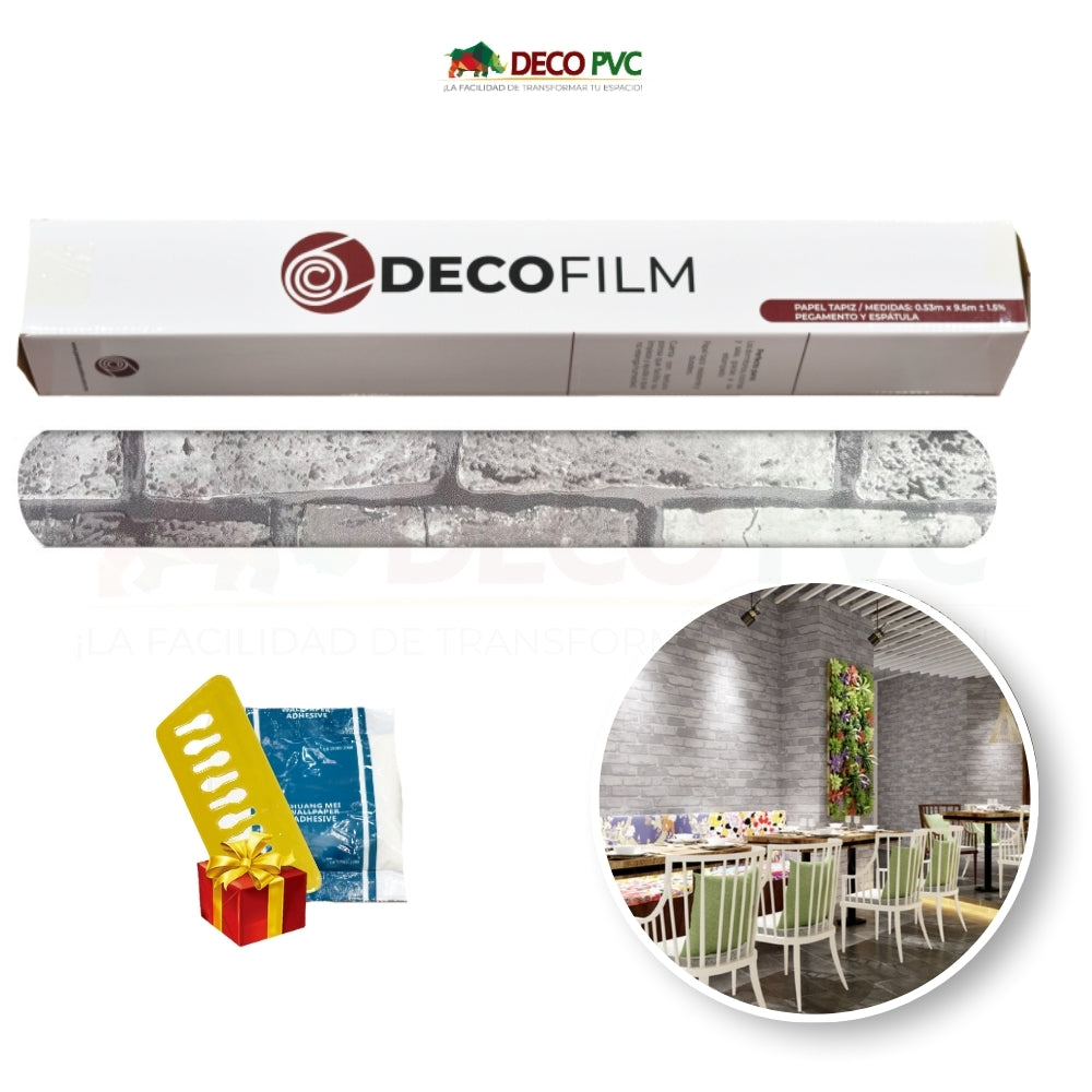 Papel Tapiz Ladrillo - DECOFILM® / 1 rollo / 0.53*9.5m