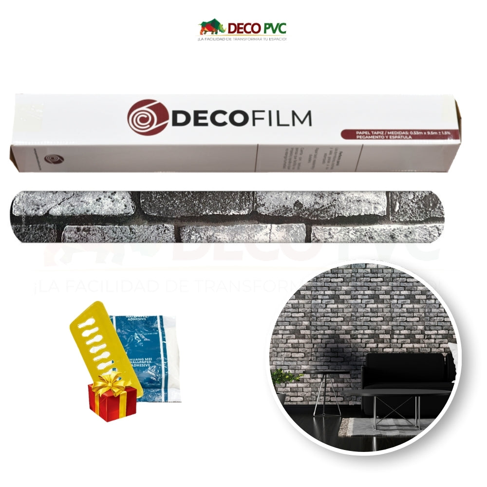 Papel Tapiz Ladrillo - DECOFILM® / 1 rollo / 0.53*9.5m