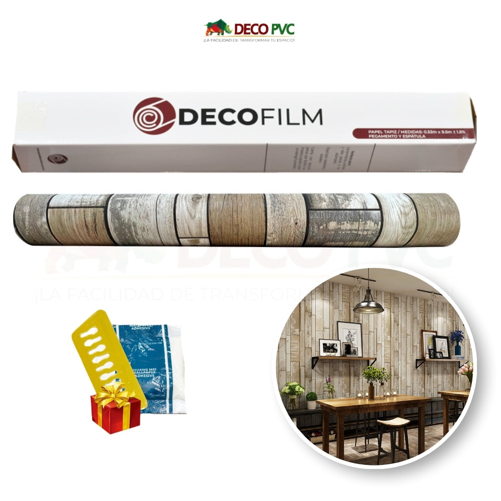 Papel Tapiz Madera - DECOFILM® / 1 rollo / 0.53*9.5m