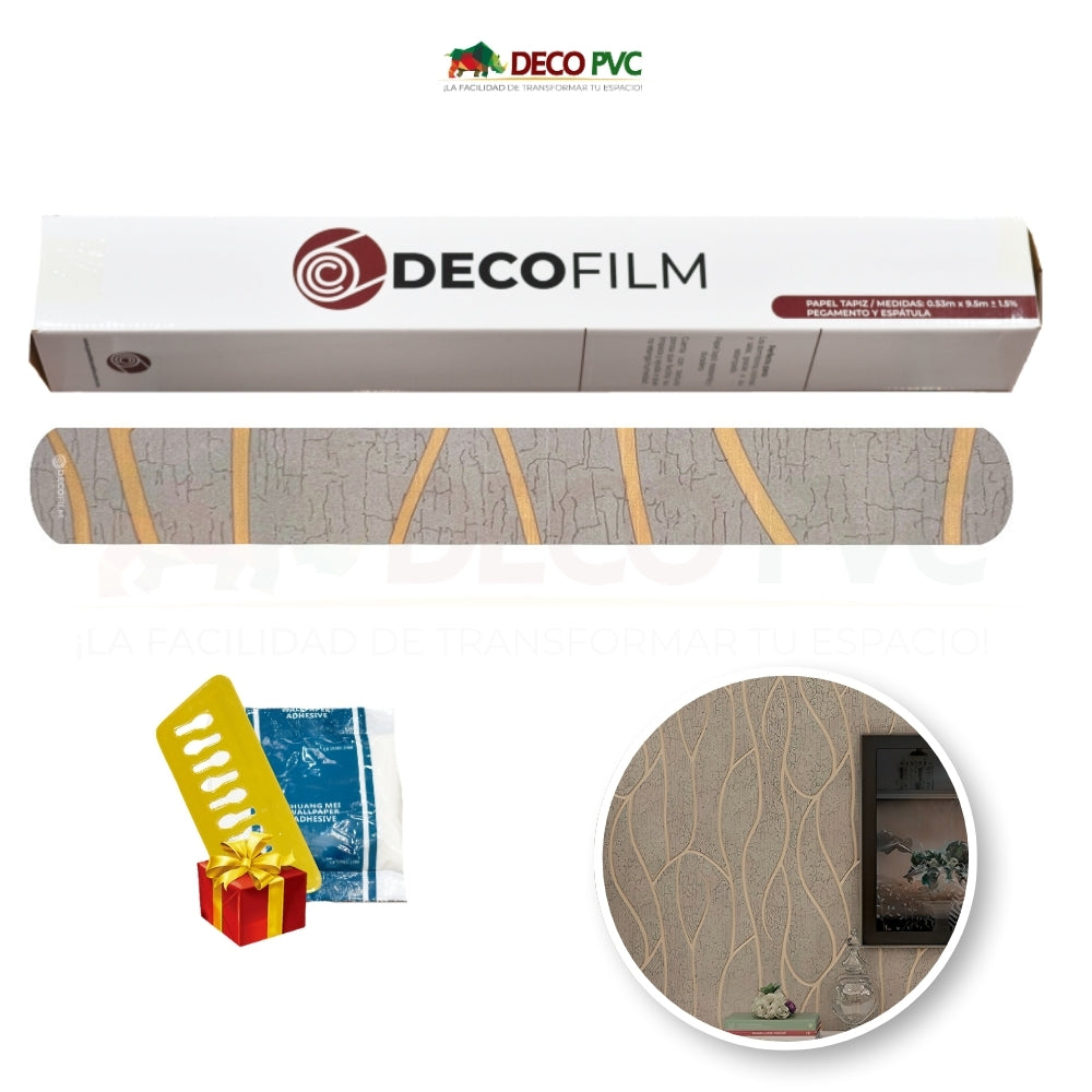 Papel Tapiz Ondas - DECOFILM® / 1 rollo / 0.53*9.5m