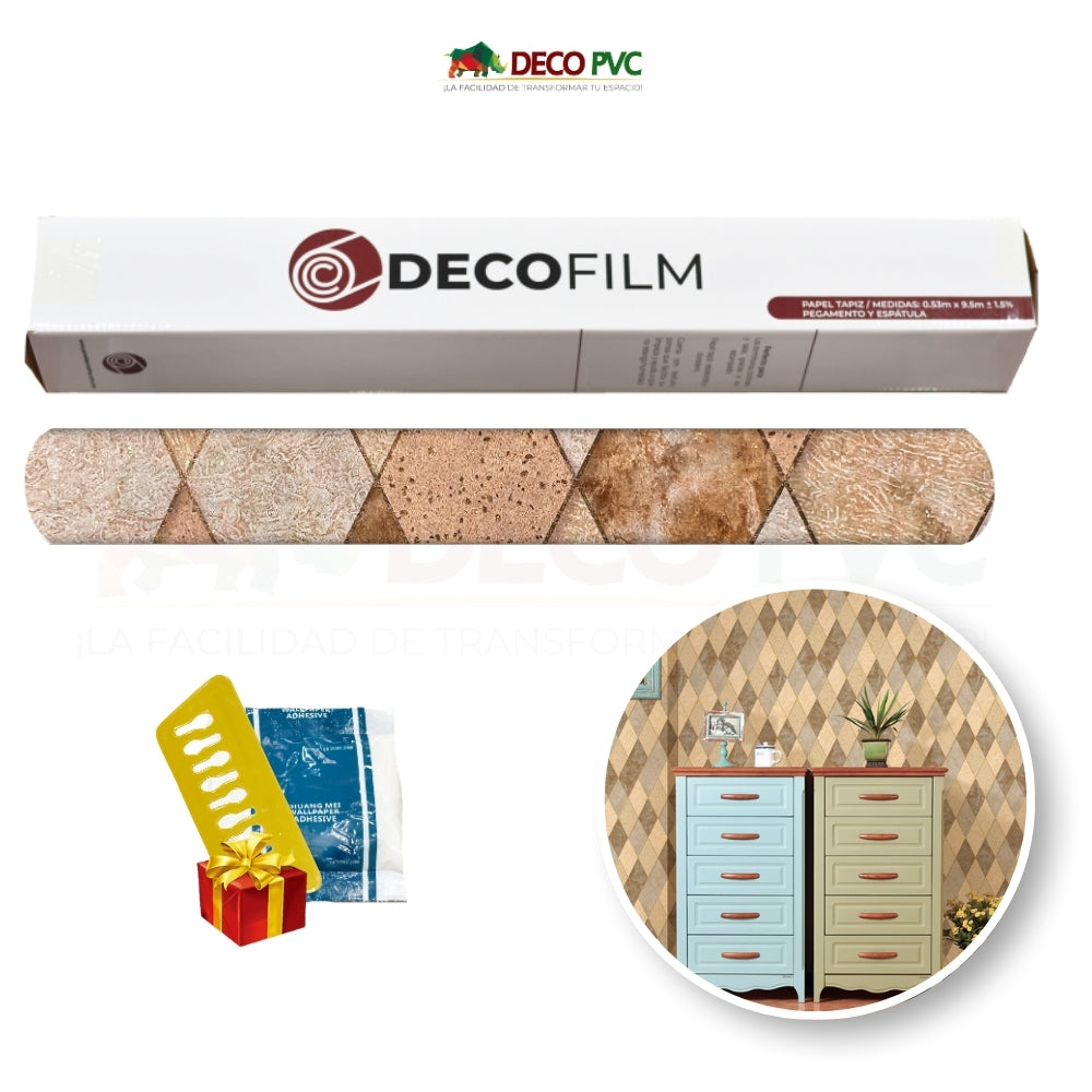 Papel Tapiz Rombos - DECOFILM® / 1 rollo / 0.53*9.5m