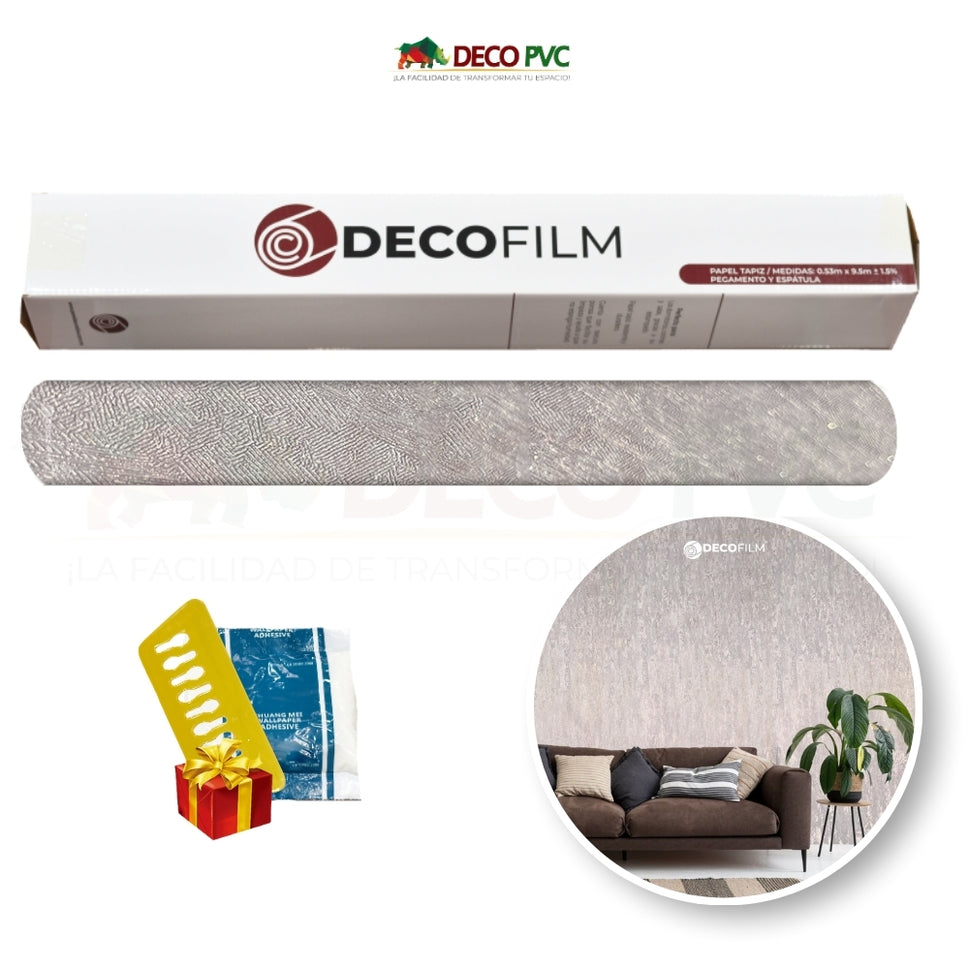Papel Tapiz Vetas - DECOFILM® / 1 rollo / 0.53*9.5mBEIGE