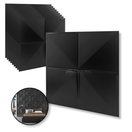 PANEL 3D -Cuadros S040 / 10pzas / 50*50cmNEGRO/BLACK