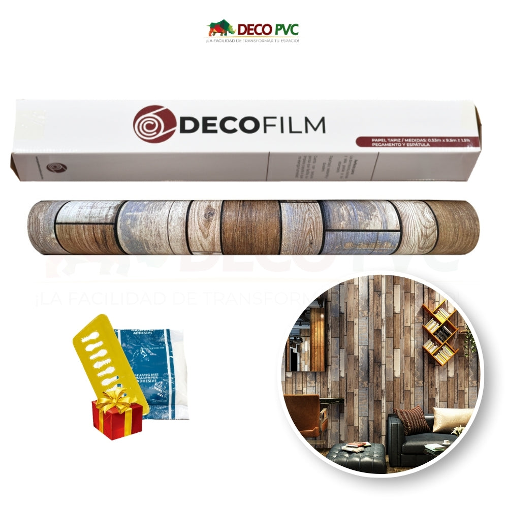 Papel Tapiz Madera - DECOFILM® / 1 rollo / 0.53*9.5m