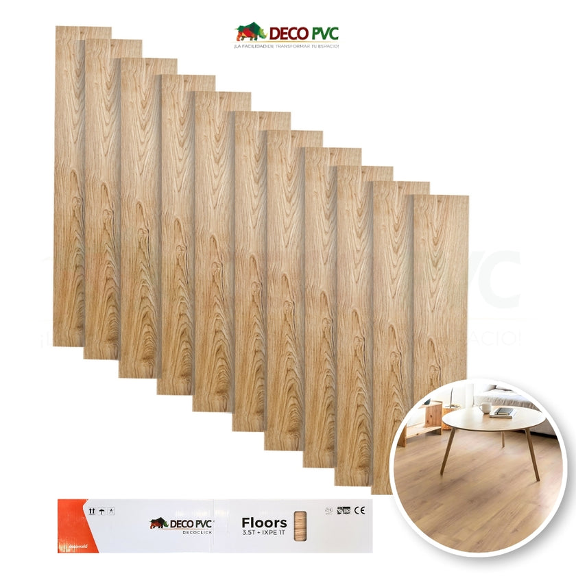 Piso SPC Decoclick / 11pzas / 18.3*122cm