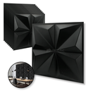 PANEL 3D - Triángulo S032 / 10pzas / 50*50cmNegro/Black