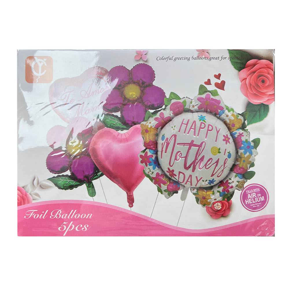 Globo - Flores Violeta día de la madre