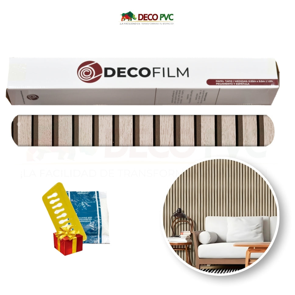 Papel Tapiz Lambrin - DECOFILM® / 1 rollo / 0.53*9.5mBruma Café