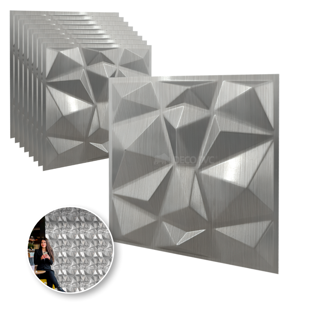 PANEL 3D -Cuarzo S050 / 10pzas / 50*50cm